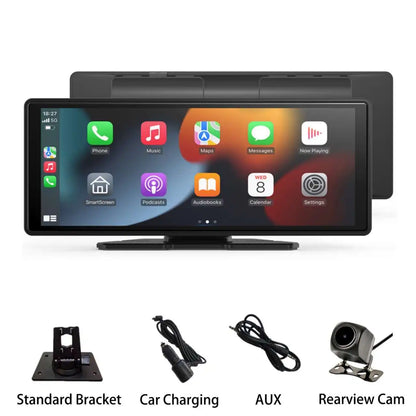 Portable Wireless CarPlay Car Stereo 10.26-Inch HD Touchscreen - Android Auto, Mirror Link & Backup Camera Support