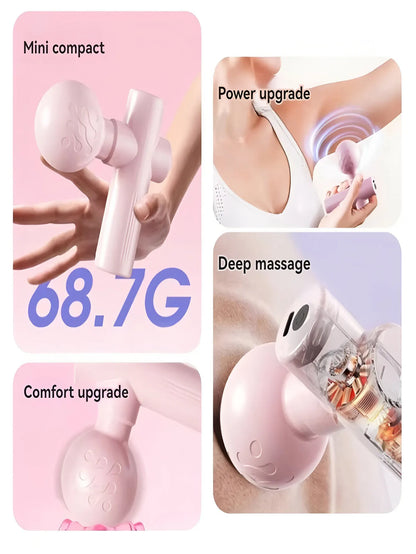 Mini Massage Gun - Portable Vibrating Fascia & Muscle Relaxation Device for Neck and Body Fitness Recovery