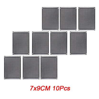 5/10PCS Double-Sided PCB Prototype Boards – Black DIY Circuit Boards 2x8 3x7 4x6 5x7 6x8 7x9cm for Electronics Projects