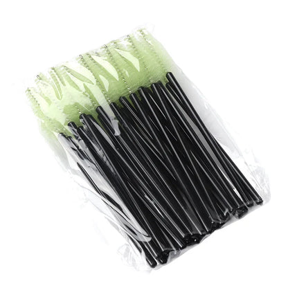 25pcs Eyelash Extension Brush Set - Mascara Wands, Micro Applicators & Spoolie Makeup Tools