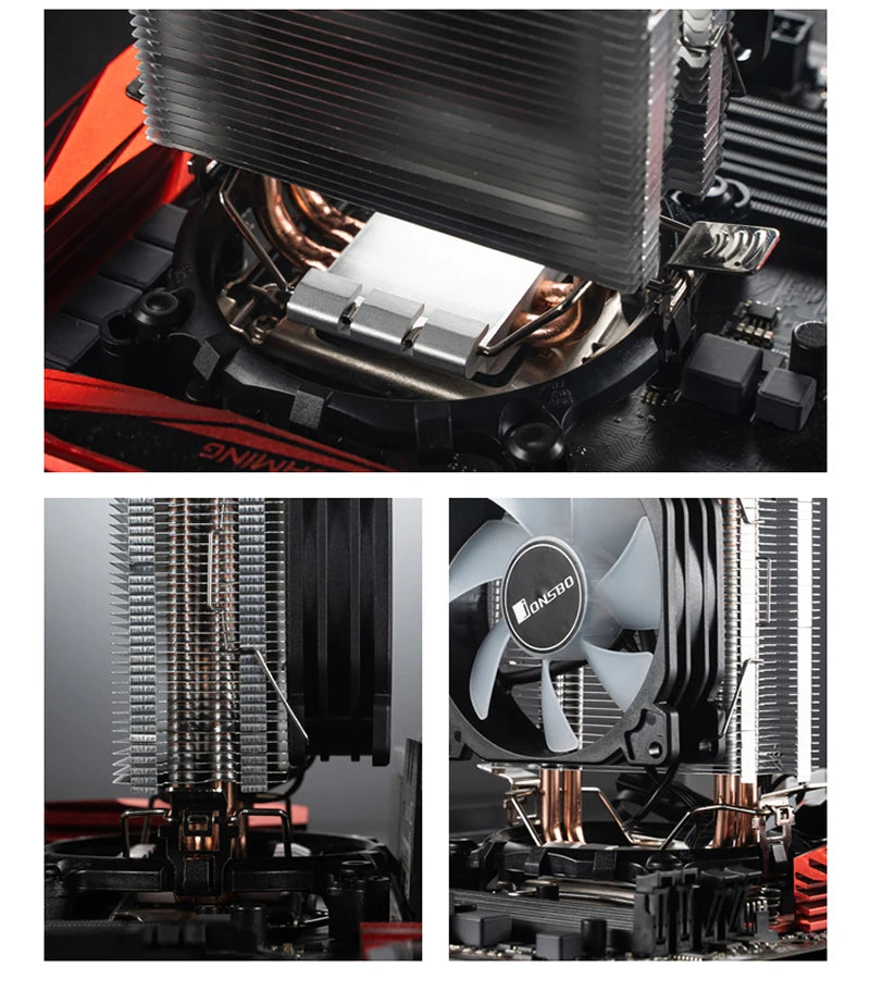 Jonsbo CR1200 RGB CPU Cooler — 2 Heat Pipe Tower with 9cm Colorful Fan for Intel LGA115X/775 & AMD AM4