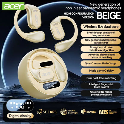 Acer OHR510 Wireless Bluetooth Headphones – Open-Ear Sports Earphones for Running, Fitness, Mobile, Tablet & Laptop Multi-Device Compatibility