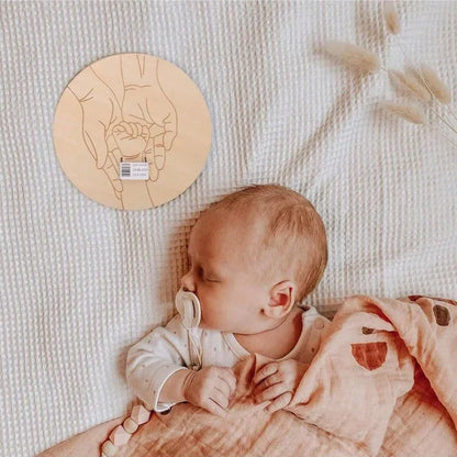 Newborn Engraved Keepsake Holder - Personalized Baby Name Gift & Photography Prop