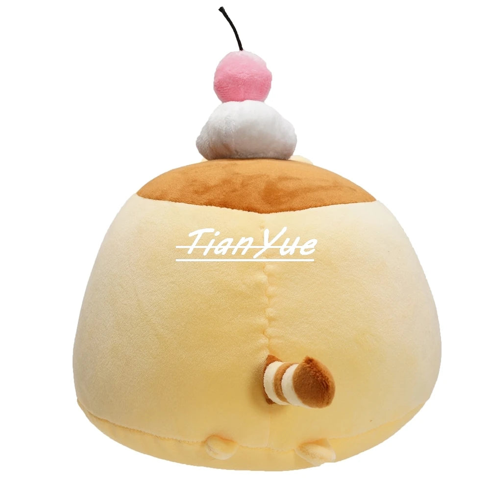 22cm Cute Pudding Cat Plush Toy - Soft Stuffed Animal, Kawaii Christmas Gift for Kids and Cat Lovers