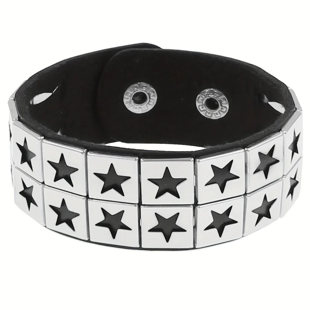 Gothic Punk Multi-Chain Bracelet – Retro Street Dance Jewelry for Halloween, Cosplay, Christmas & Birthday Gifts