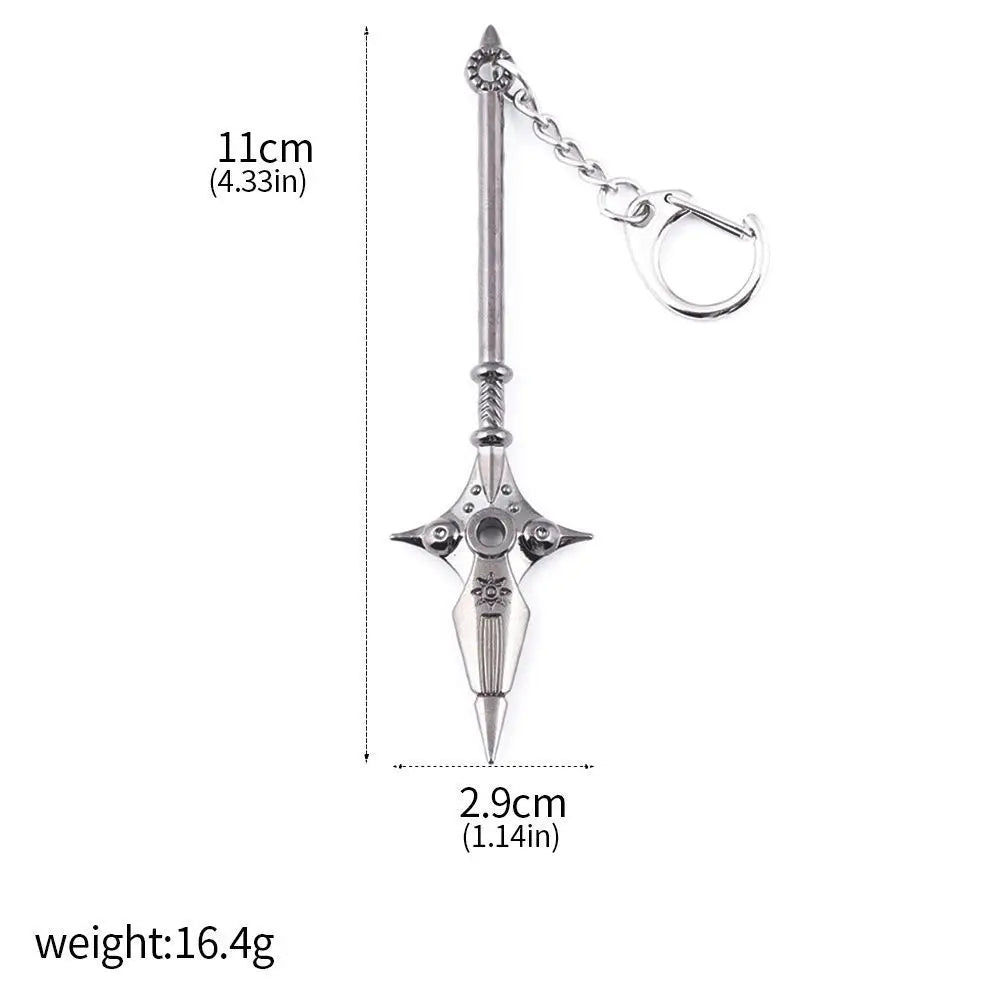 Seven Deadly Sins Escanor Rhitta Axe Keychain - Divine Axe Bottle Opener Keyring Anime Gift Accessory