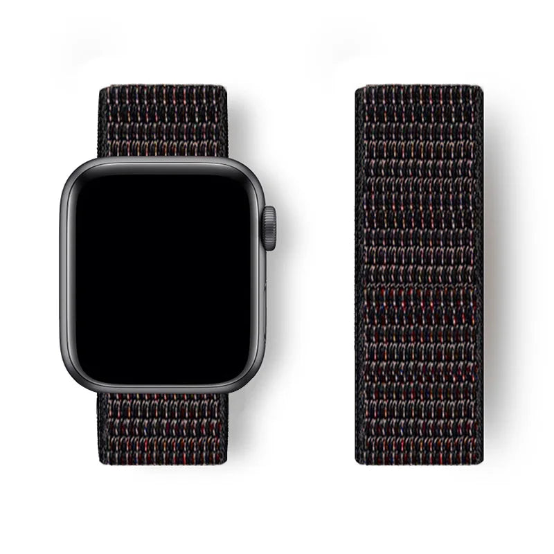 Sport Loop Strap for Apple Watch Band 40mm–49mm – Compatible with Series 3–10, SE & Ultra Adjustable Bracelet