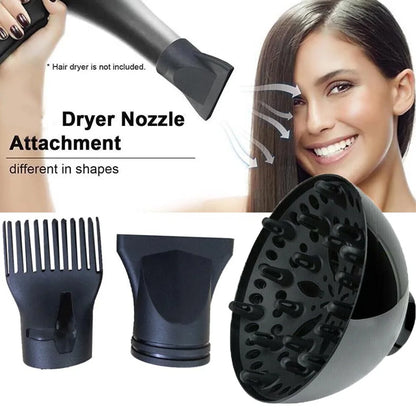 Universal Curling & Diffuser Nozzle – Professional Hair Dryer Air Nozzle Attachment for Styling