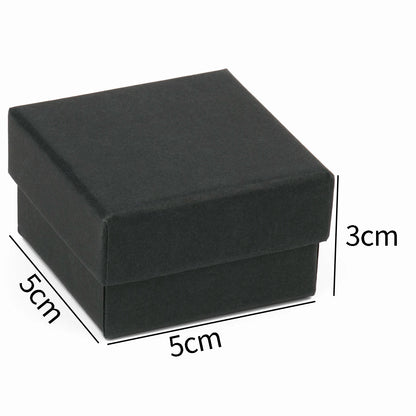 Black Square Jewelry Gift Box Organizer — Display & Packaging for Rings, Earrings, Necklaces, Bracelets, Brooches