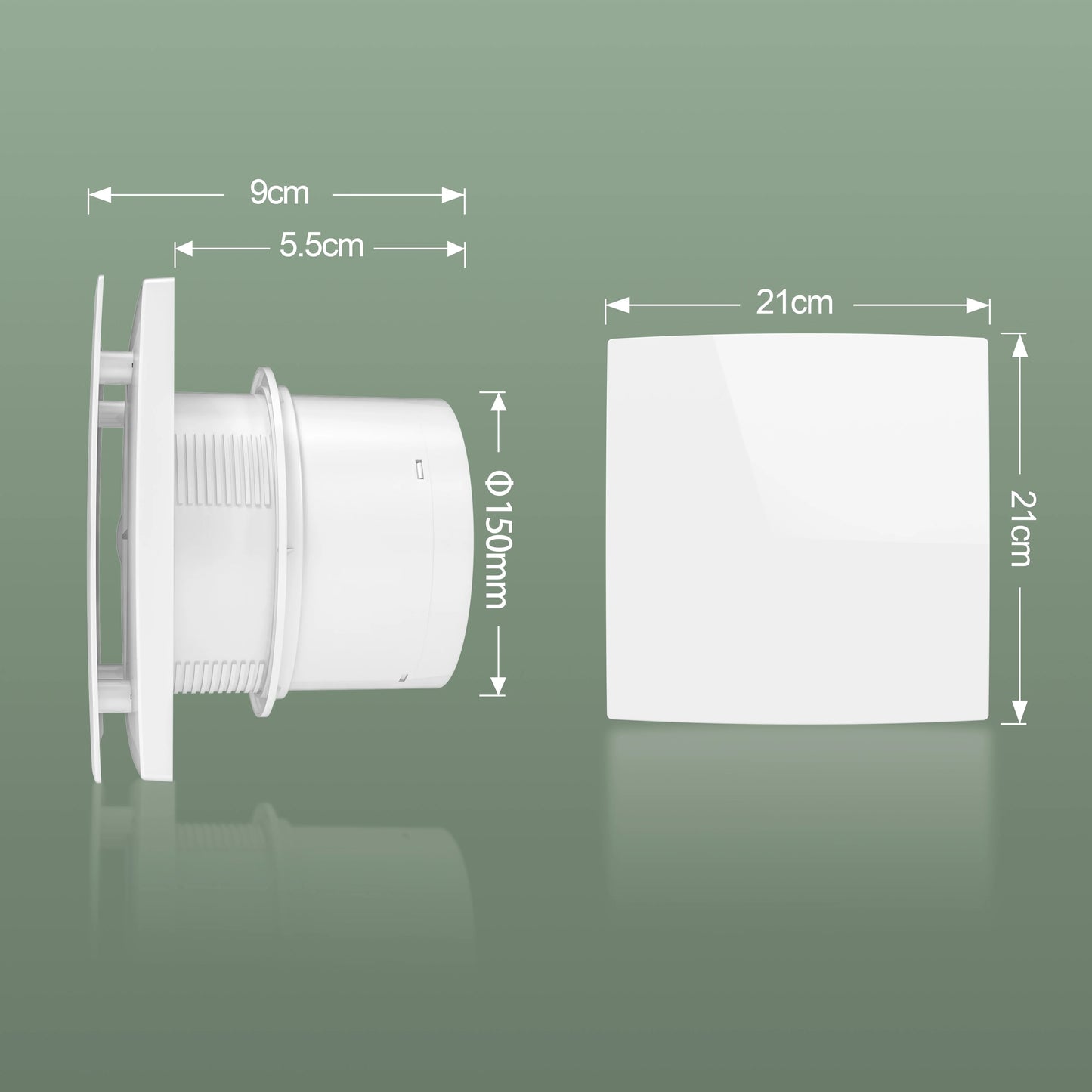 KCvents Exhaust Fan – Reversible Remote Control Ventilation for Bathroom, Kitchen & Home, ECO-Friendly 4/6in Wall Mount