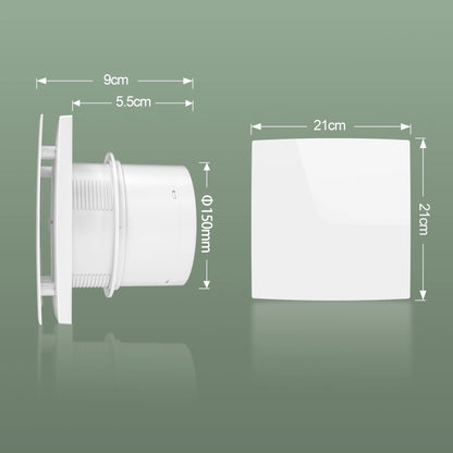 KCvents Exhaust Fan – Reversible Remote Control Ventilation for Bathroom, Kitchen & Home, ECO-Friendly 4/6in Wall Mount