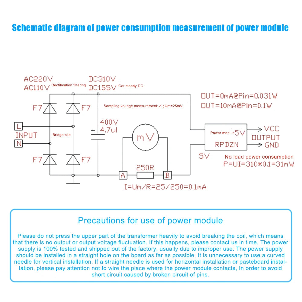 AC-DC 5V Power Supply Module - 220V AC to 5V DC Buck Converter 5W/10W Step Down Transformer