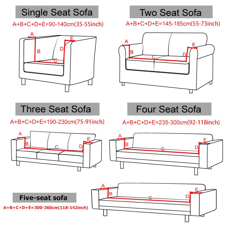 Jacquard Thick Stretch Sofa Cover – Elastic Slipcover for Armchair, L-Shaped & 1–5 Seater Couch Living Room Protector