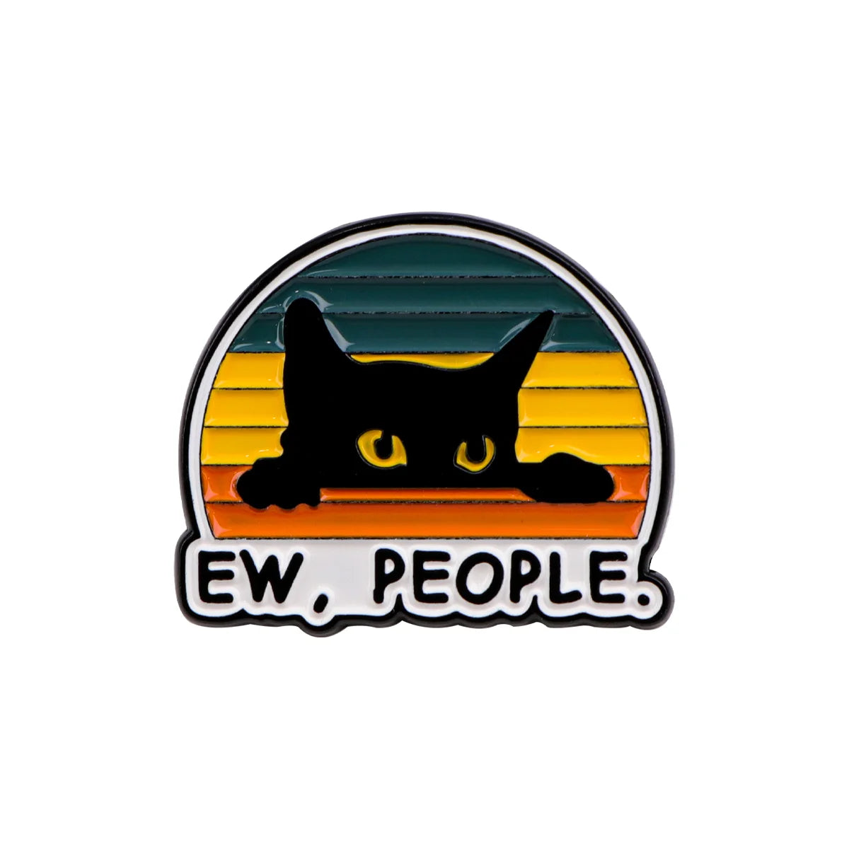 Cute Black Cat Enamel Pin – Tiny Cartoon Animal Metal Brooch Badge Jewelry Accessory Gift