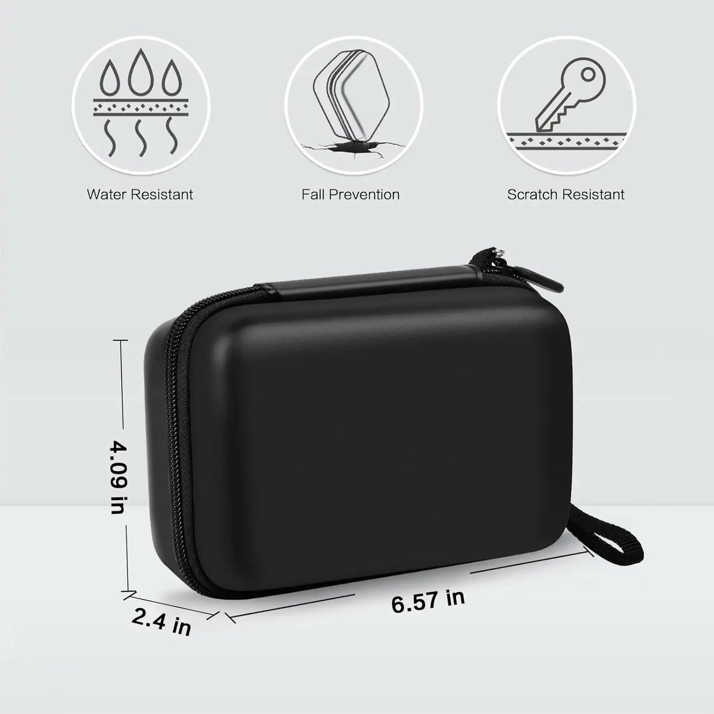 Hard Case for Analogue Pocket Handheld Console — Portable Mini Game Player Storage Bag for Game Cards