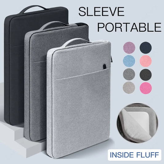 Waterproof Laptop Sleeve Handbag Case for HP - Portable Notebook Cover for 11.6" to 16" Laptops with Zipper