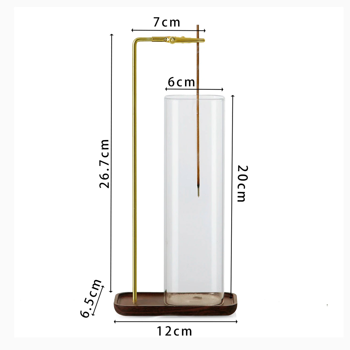 Incense Stick Holder with Ash Catcher — 2-in-1 Organizer and Anti-Flying Ash Burner