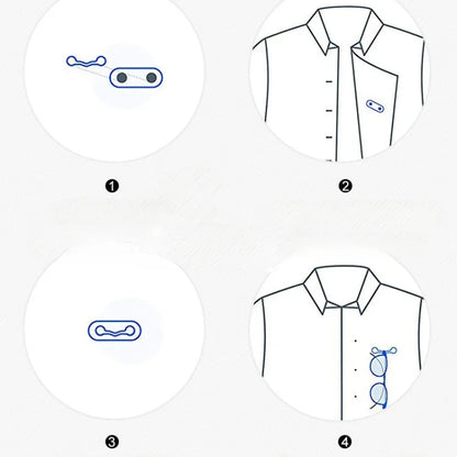 Multi-Function Portable Magnetic Eyeglass Clip Holder – Zinc Alloy Brooch Pin for Glasses, Headset, and Metal Buckle