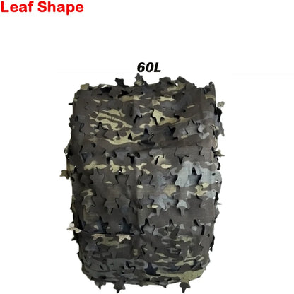 3D Camo Backpack Cover - Laser Cut Camouflage Hunting Bag Cover for 60L/80L Packs, Paintball & Outdoor Gear