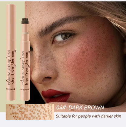 Waterproof Freckle Pen - Natural Fake Freckles Makeup Dot Spot Marker for Women Light & Dark Brown