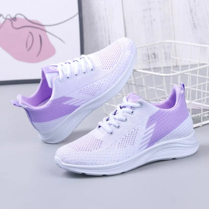 Spring New Women's Lightweight Mesh Running Shoes, Soft Sole Sport Casual Sneakers