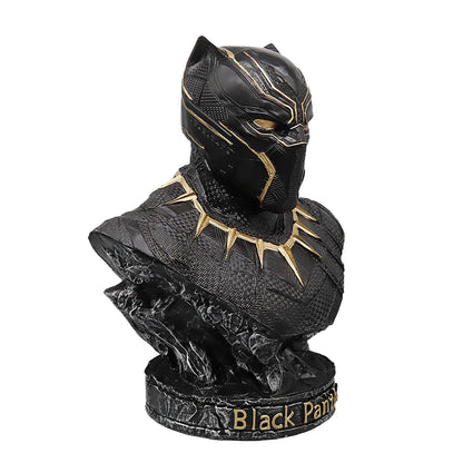 16CM Iron Man Panther Bust - Marvel Avengers Anime Figure Statue, Large Resin Living Room Ornament, Collectible Gift Toy