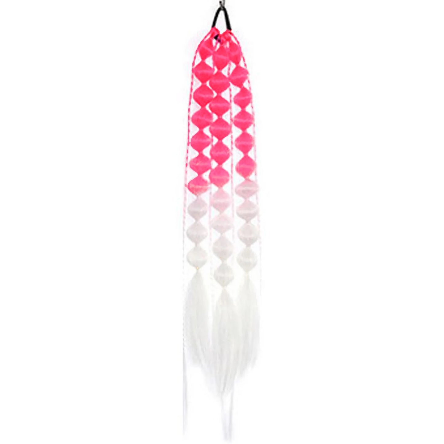 Colorful Bubble Braid Ponytail Extension – Long Lantern Braided Synthetic Hairpiece with Tie