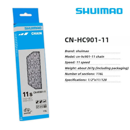 6-12 Speed Bicycle Chain – 10v/11v/12v MTB Mountain Bike Chain, 116/126L Original Bike Parts & Accessories