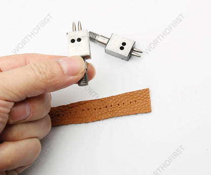 M8 Thread Dies Leather Hole Punch Set – 4/5/6/8mm Round Stitching & Perforated Cut Tools for Hand Press