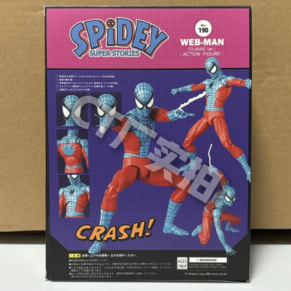 CT Toys Spider-Man Action Figure — Mafex 190 Web Man, SHF 185 Spider & Miles Morales 2099 Anime Model Toy