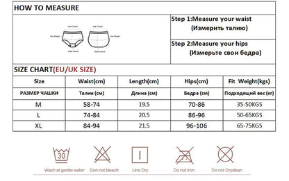 Floral Lace Cotton Women’s Panties - Comfortable Briefs, Solid Color Underwear, 3PCS/Set, Sizes M-XXL