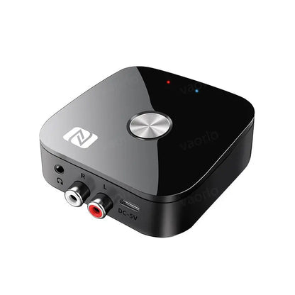 NFC Bluetooth 5.3 Audio Receiver – 3.5mm AUX, RCA Stereo, Lossless HIFI Music Wireless Adapter with USB U-Disk Play & Remote Control