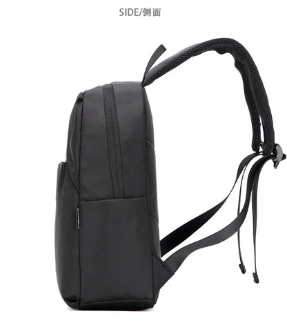 Mini Canvas Men’s Backpack – Black Rucksack, Waterproof School & Travel Bag