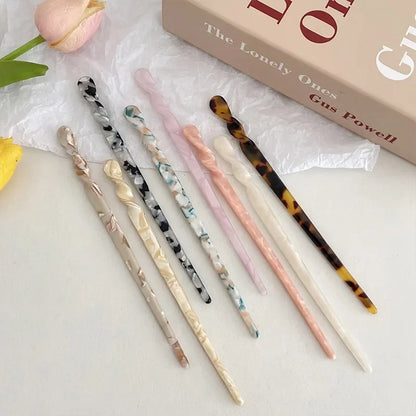 Chinese Style Hair Sticks – Vintage Acetate Resin Chopsticks, Hairpins & Headwear for Women, Wedding Jewelry Accessories