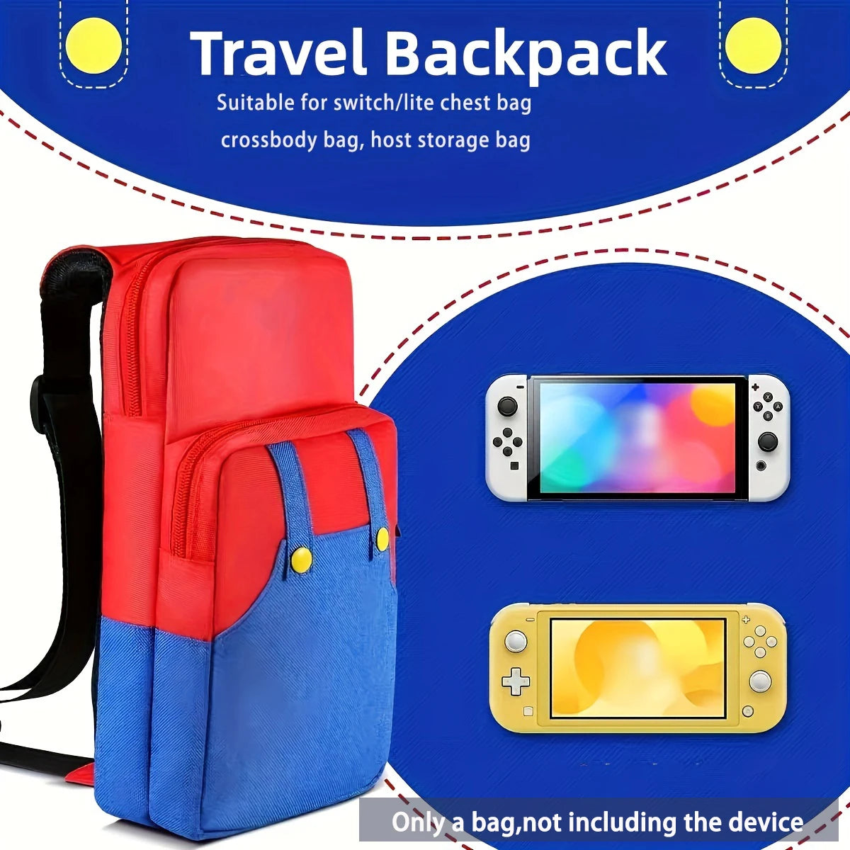 Cute Waterproof Travel Bag for Nintendo Switch/Lite/OLED & Steam Deck – Crossbody Shoulder Chest Console Accessory Bag
