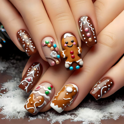Christmas 3D Nail Art Stickers – Santa, Snowman, Tree, Snowflake & Holiday Designs