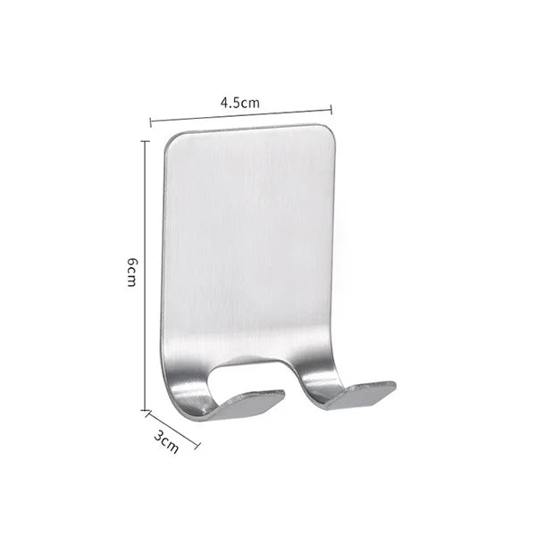 Stainless Steel Razor Holder Wall Hook – No-Drill Bathroom Shaver Storage Rack Organizer Accessories