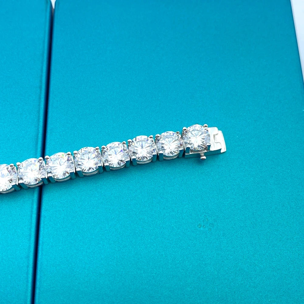 SEMNI Moissanite Diamond Tennis Bracelet – 3mm-6.5mm, GRA Certified, 925 Sterling Silver Luxury Jewelry for Men & Women