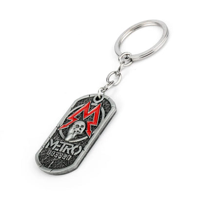 Metro Exodus 2033 Dog Tag Necklace – Retro Skull Pendant, Unisex Gamer Jewelry Gift