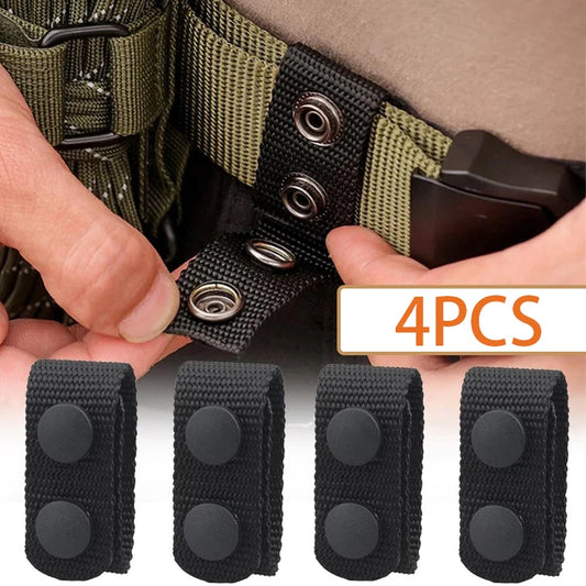 4Pcs Multi-Functional Tactical Belt: Portable Double Nylon Buckle Outdoor Sports Accessory with Fixed Buckle