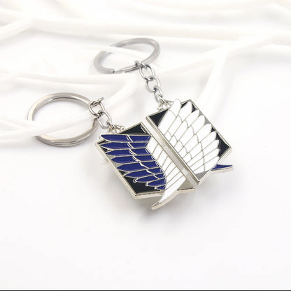 Anime Wings of Liberty Scouting Legion Keychain – Cosplay Alloy Pendant Keyring for Backpack, Men & Women Fan Gift