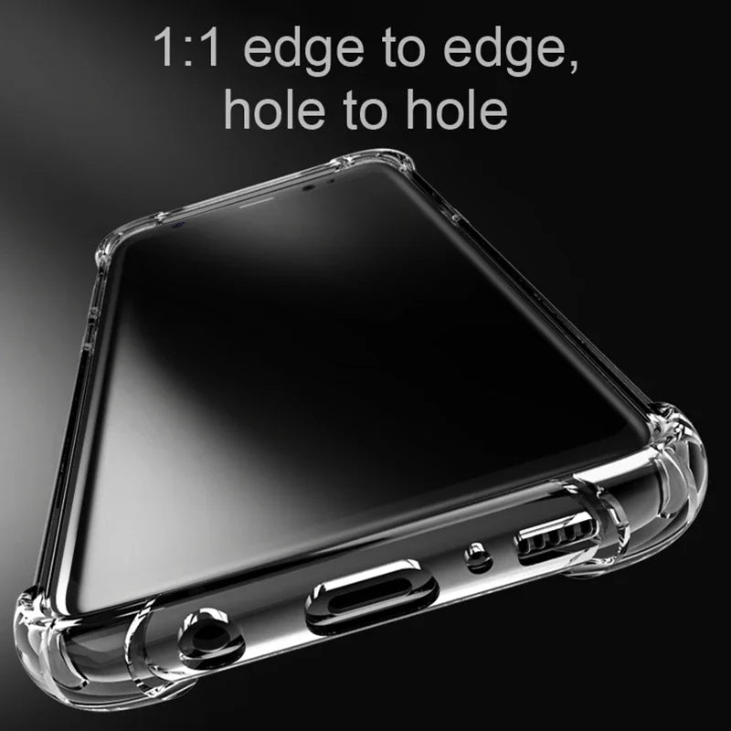 Luxury Transparent Silicone Case for Samsung Galaxy S25/S24/S20 FE/S10/S9/S8 Plus/S10E/Note 8/9/10 Lite – Soft Shockproof Protection