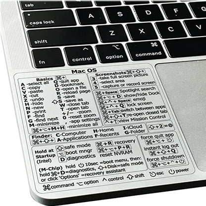 Keyboard Shortcut Stickers - Reference Adhesive Short Cut Sticker for PC, Laptop, Desktop, Apple Mac, Chromebook, Windows, Photoshop
