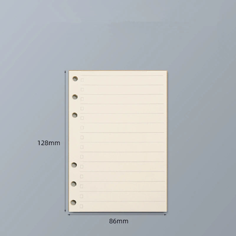 45 Sheets A5 A6 A7 Loose Leaf Notebook Refill – Spiral Binder Pages, Lined, Blank & Grid Craft Paper Stationery