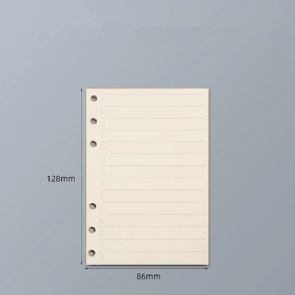 45 Sheets A5 A6 A7 Loose Leaf Notebook Refill – Spiral Binder Pages, Lined, Blank & Grid Craft Paper Stationery