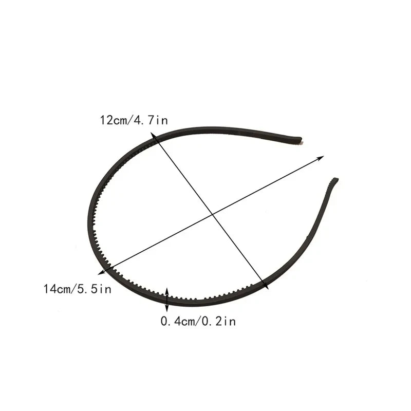 Elegant Non-Slip Toothed Hair Hoop – Thin Plastic Bezel Headband for Women & Girls
