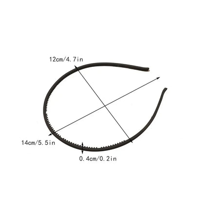Elegant Non-Slip Toothed Hair Hoop – Thin Plastic Bezel Headband for Women & Girls