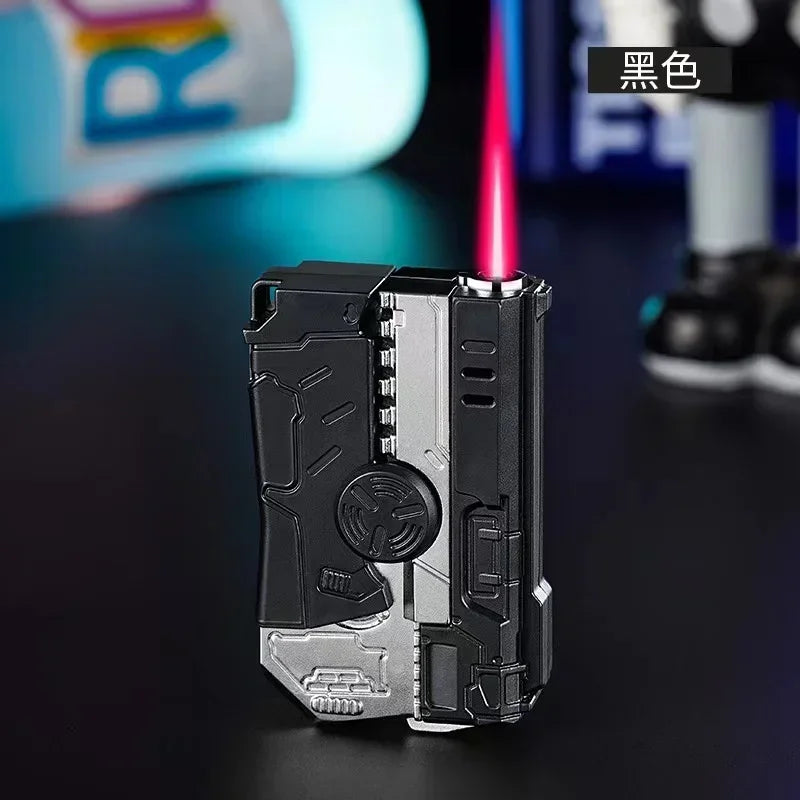 2025 Windproof Dual-Use Laser Lighter – Electric & Gas Multifunctional Metal Lighter for Men