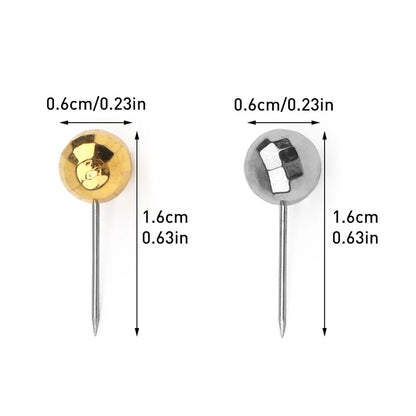 Portable DIY Round Metal Head Pins — Sewing & Craft Needle Pins with Storage Box for Clothing & Beads
