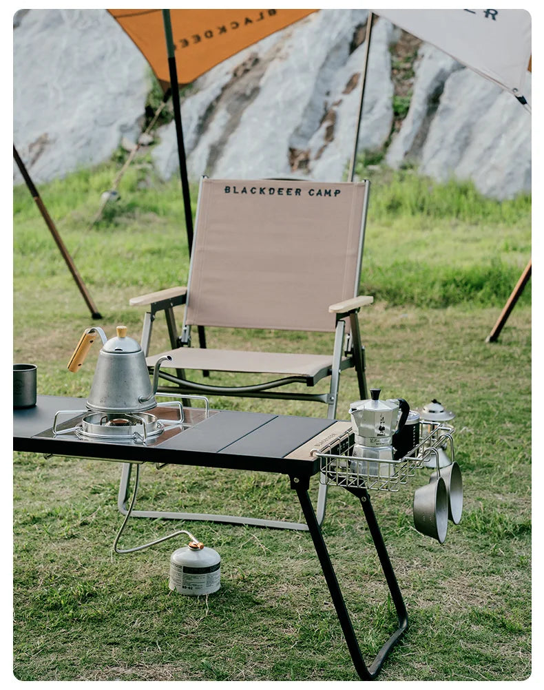 BLACKDEER Camping IGT Table – Folding Aluminum Alloy Portable Table for BBQ, Picnic, Fishing & Outdoor Use